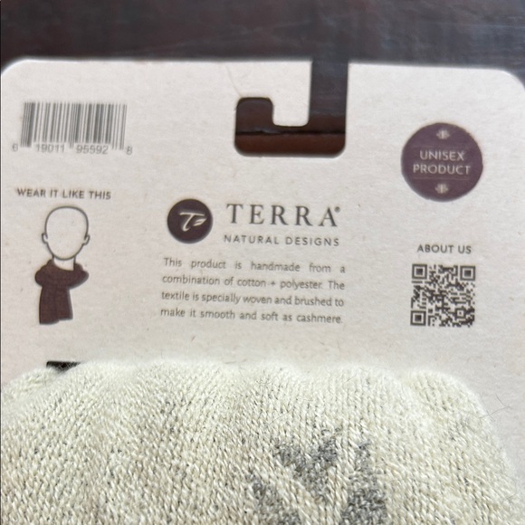 Terra Fall Scarves Collection Beige Aztec Print Open Scarf, NWT - Picture 10 of 14